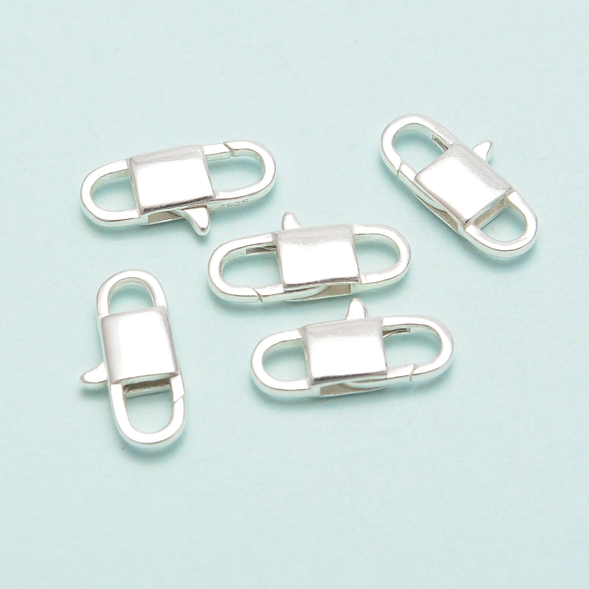 925 Sterling Silver Double Circle Clasp - Size 7x15mm (3 pcs per Bag) - Perfect for Jewelry Making, Bracelets, Necklaces & DIY Crafts
