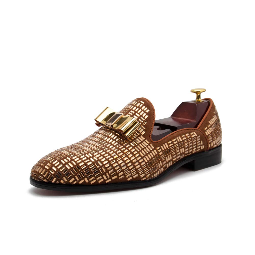 Best Penny Loafers for Men - Dark Blue Leather Slip-On Dress Shoes for Wedding, Prom & Evening Events | Comfortable Casual Loafers for Party & Tuxedo Outfits