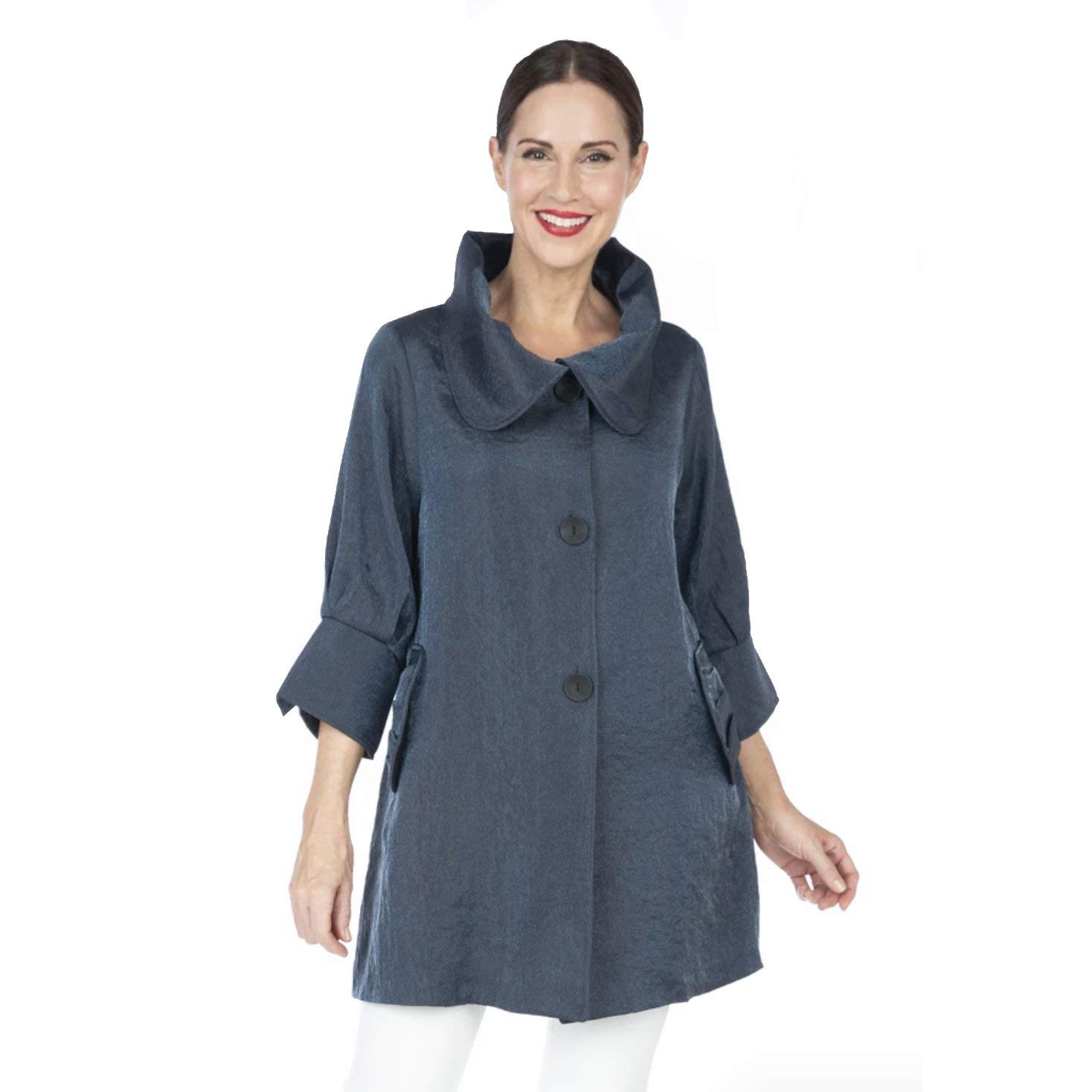 NYC Signature Swing Jacket - Lightweight Waterproof Windbreaker for Women, Size X-Large (Pewter Gray) - Perfect for Outdoor Activities, Travel & Casual Wear