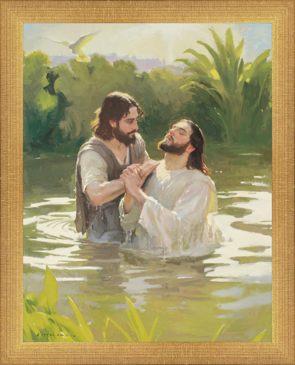 Baptism of The Savior - Religious Christian Wall Art for Home & Church Decor - Perfect for Baptism Ceremonies & Spiritual Inspiration