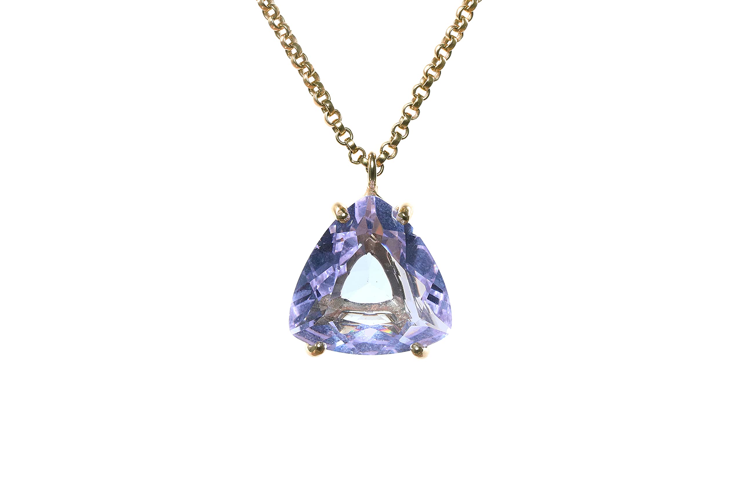 Tanzanite Anemone Necklace in Gold - Handmade Bridal Jewelry, Crystal Statement Pendant Necklace, December Birthstone Gift - Perfect for Weddings, Anniversaries & Special Occasions