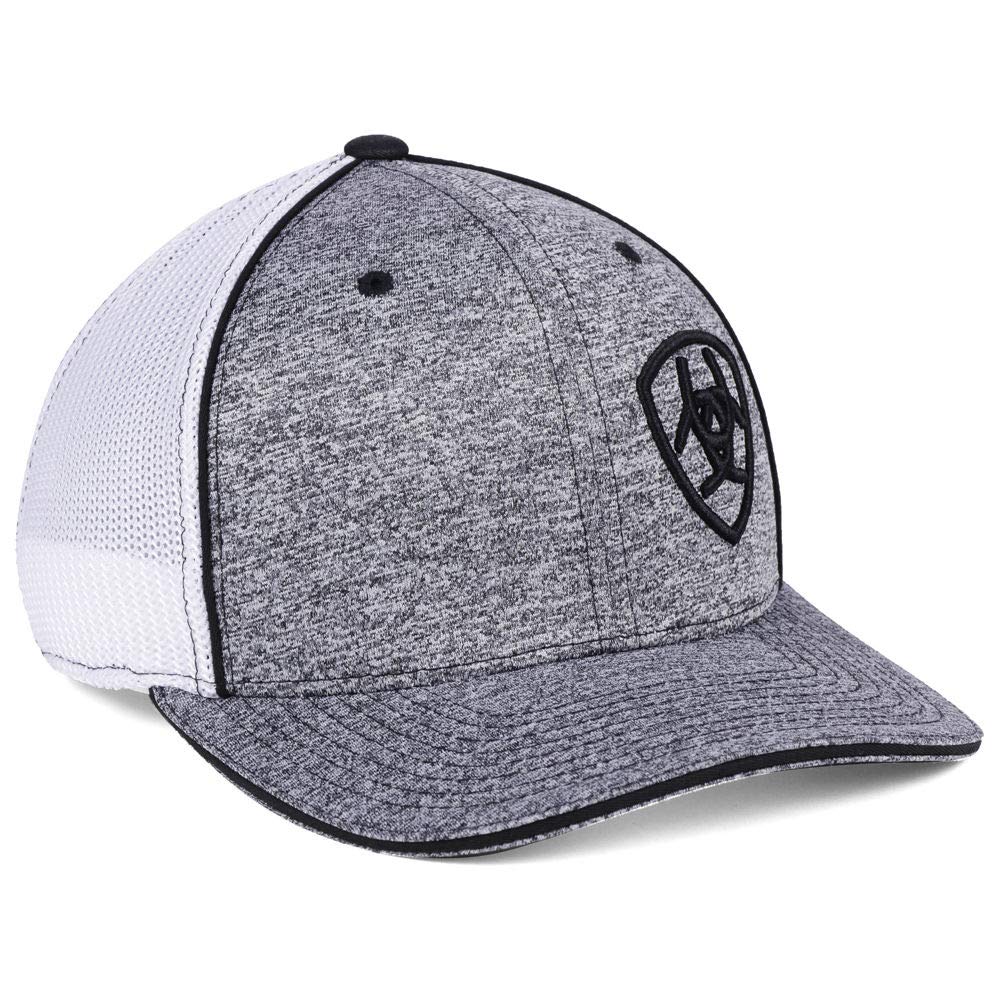 Ariat Men's Gray Heather Baseball Cap - Adjustable Cotton Hat for Outdoor, Sports & Casual Wear