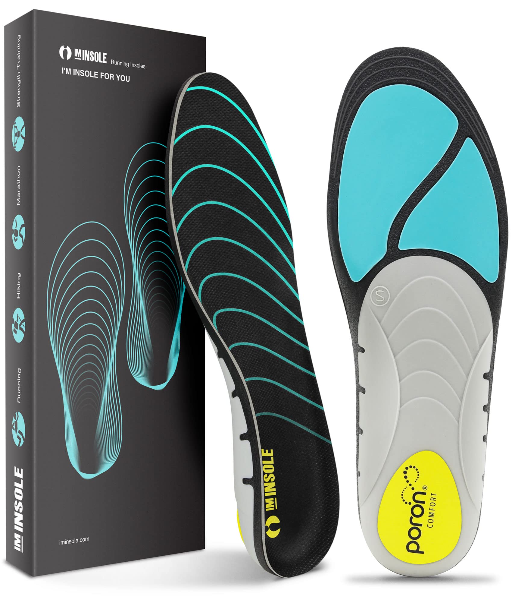 IMINSOLE Arch Support Insoles for Plantar Fasciitis Relief - Orthotic Shoe Inserts for Flat Feet (Men & Women) - High Rebound, Reinforced Support & Shock Absorption - Comfort Insoles for Work Boots, Sneakers & Daily Activities