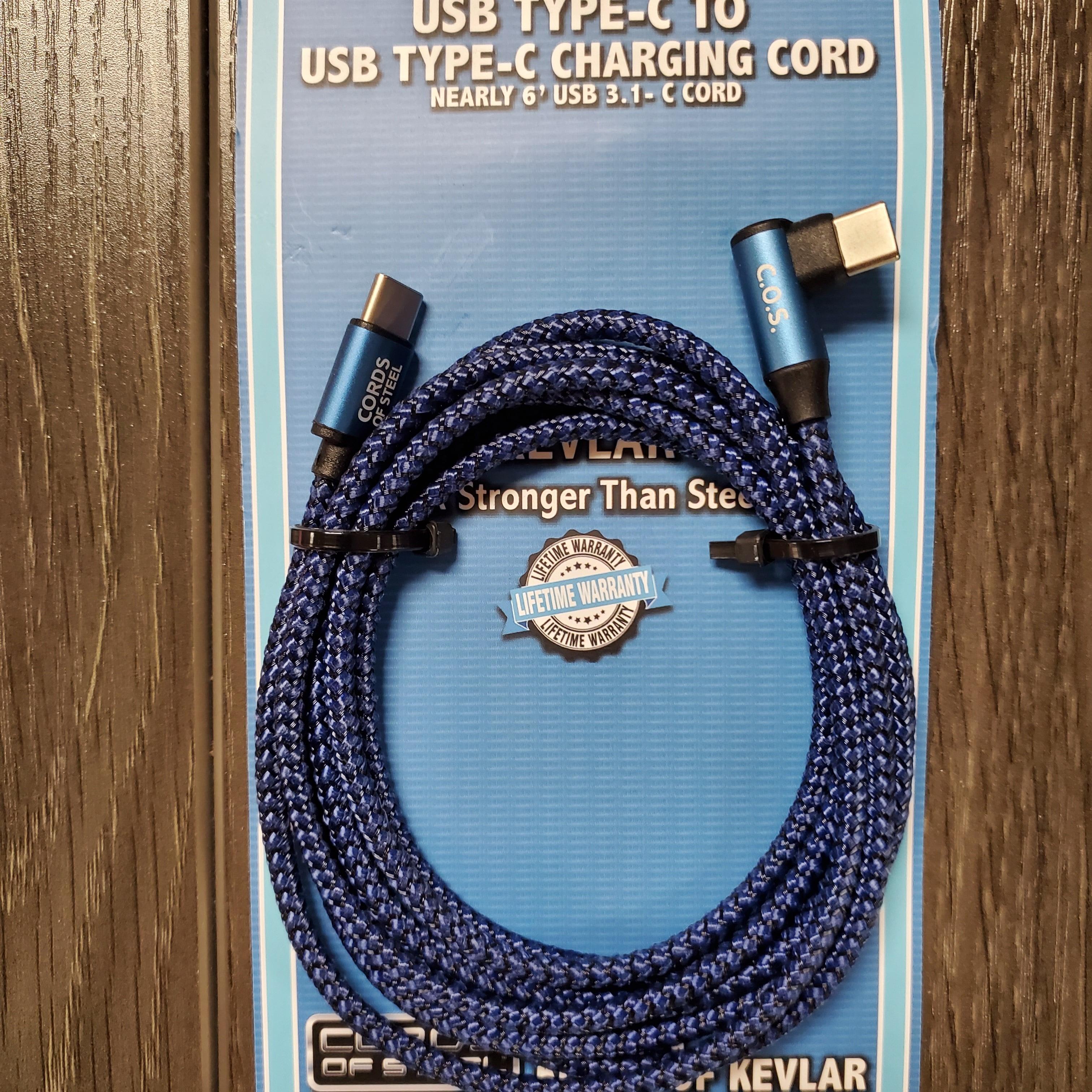 Premium Braided Blue USB Type C Cable - Fast Charging & Durable for Phones, Tablets & Laptops - Perfect for Home, Office & Travel Use