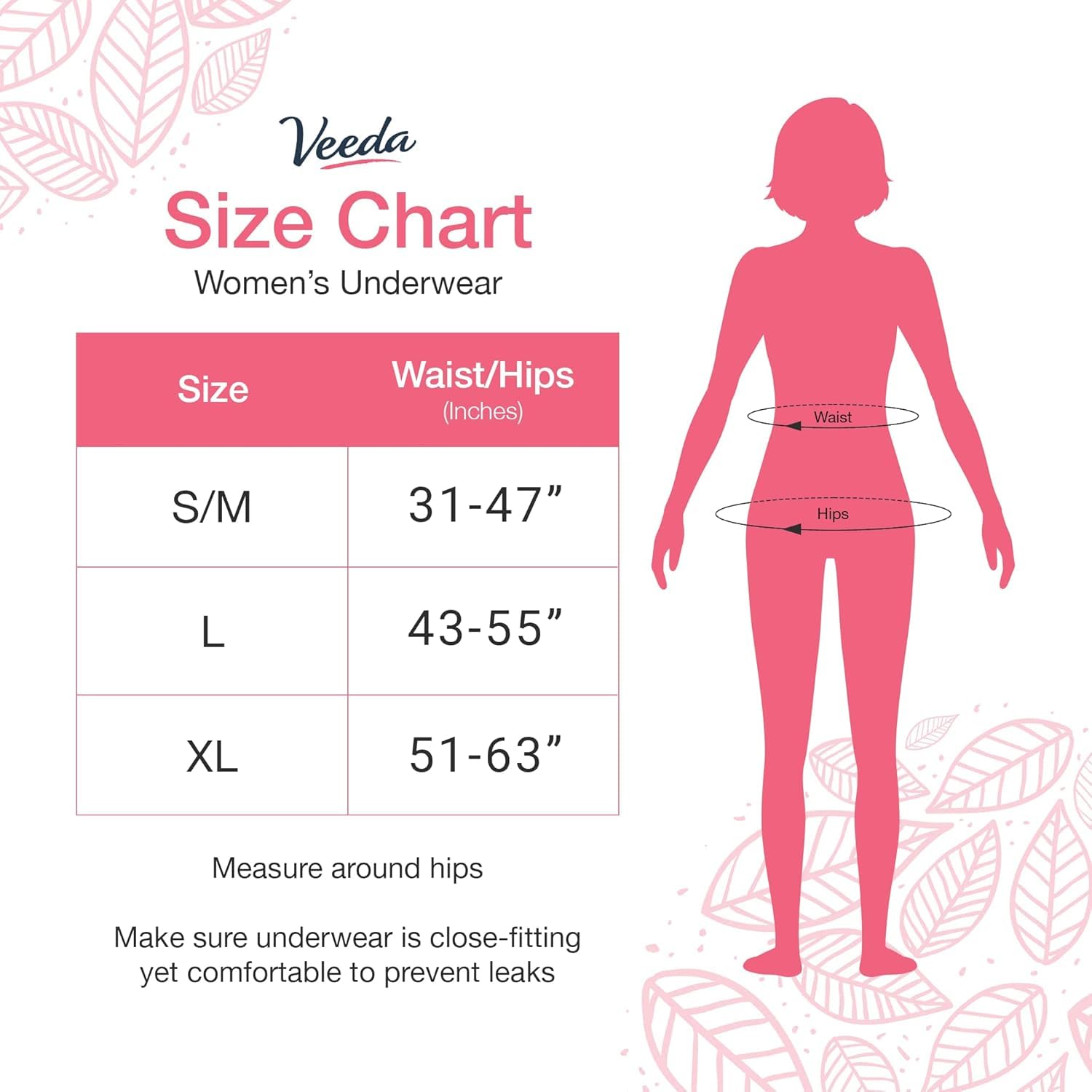 Veeda Natural Adult Incontinence Underwear for Women - Postpartum & Bladder Leakage Protection - Super Absorbent Disposable Underwear - XL Size (80 Count) - Ideal for Overnight Use, Post-Surgery & Active Lifestyles