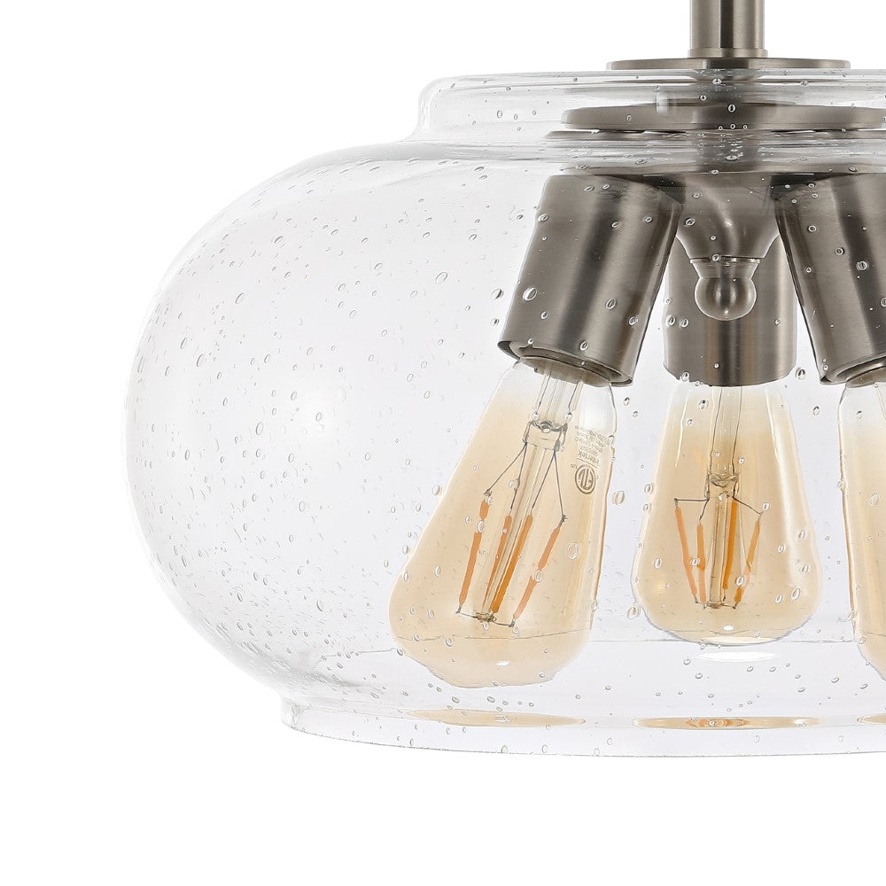 Modern Industrial Semi Flush Mount Ceiling Light - 13.75