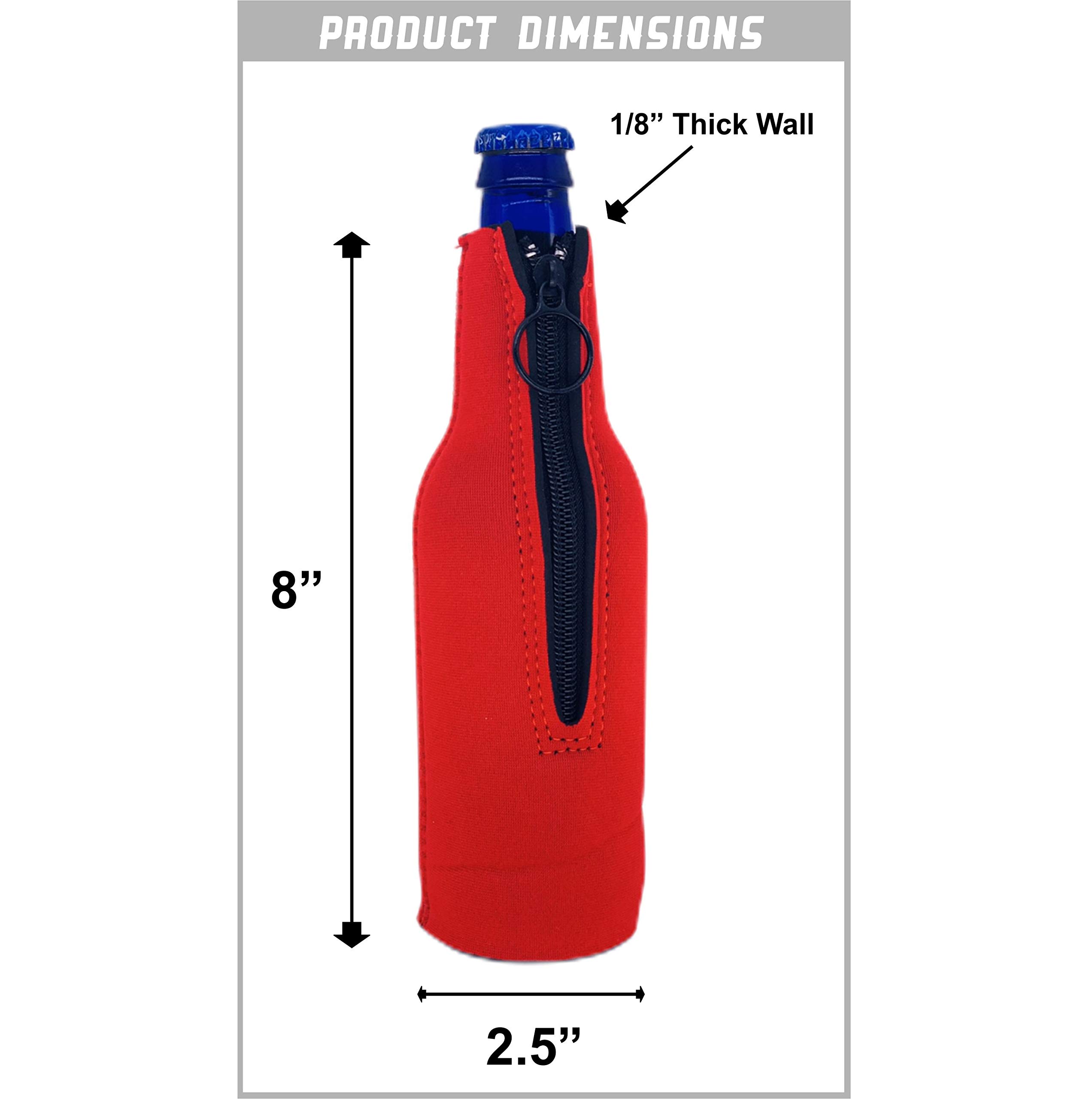 Best Selling Trophy Husband Beer Bottle Koozie - Insulated Can Cooler for Men (Red) - Perfect for BBQ, Parties & Gifts