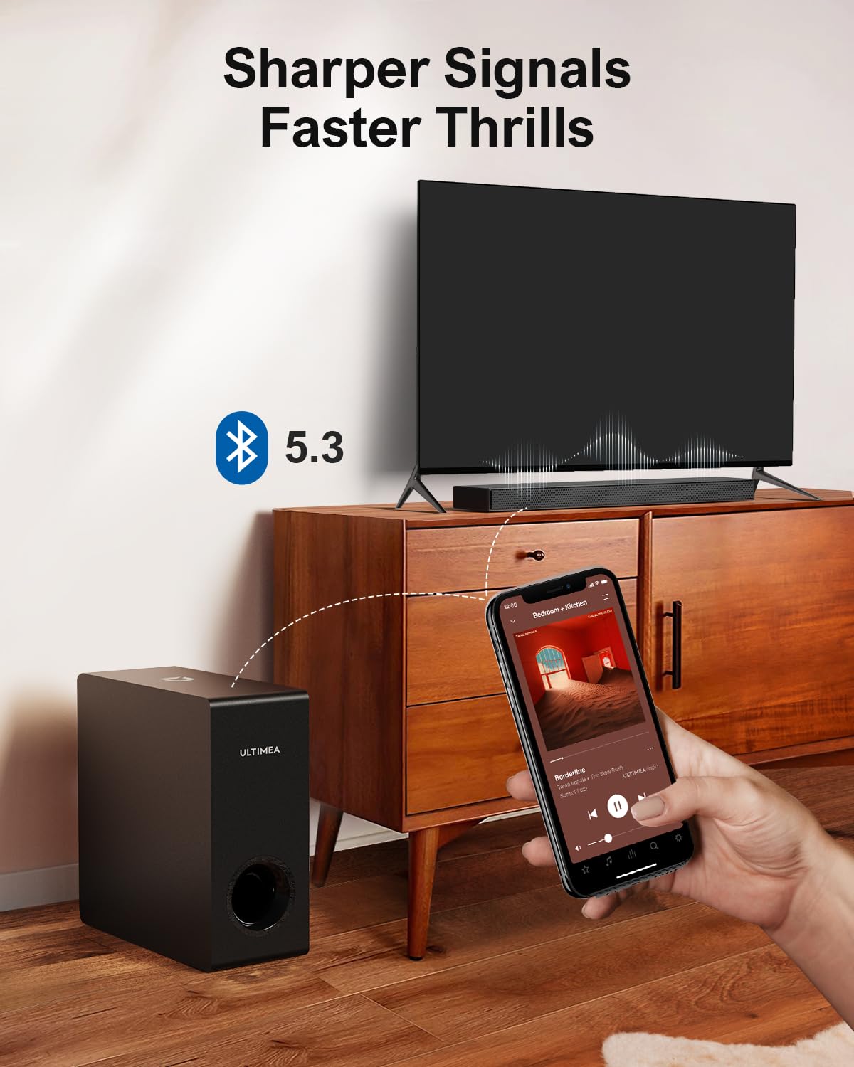 ULTIMEA Dolby Atmos Sound Bar for TV - 190W 3D Surround Sound System with Subwoofer & Deep Bass | Slim Home Theater Speaker for Immersive Movie Nights & Gaming (Nova S50)