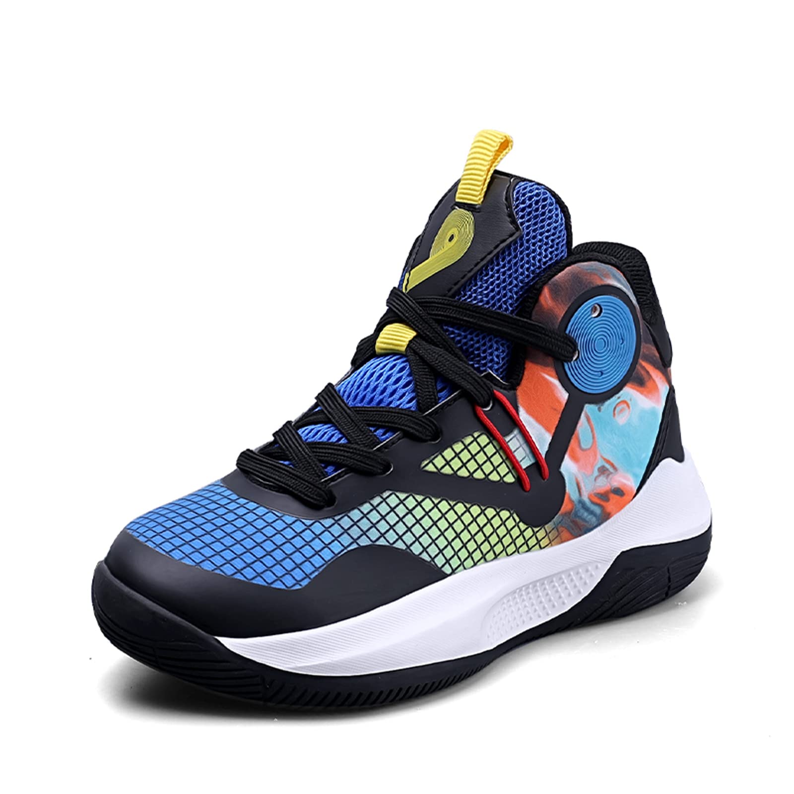 DeoGinus Kids Basketball Shoes for Boys & Girls - Air Cushion Mid Top Sneakers, Non-Slip School Training & Outdoor Sports Shoes - Comfortable Running Shoes for Little & Big Kids (Perfect for School, Playground & Basketball Practice)