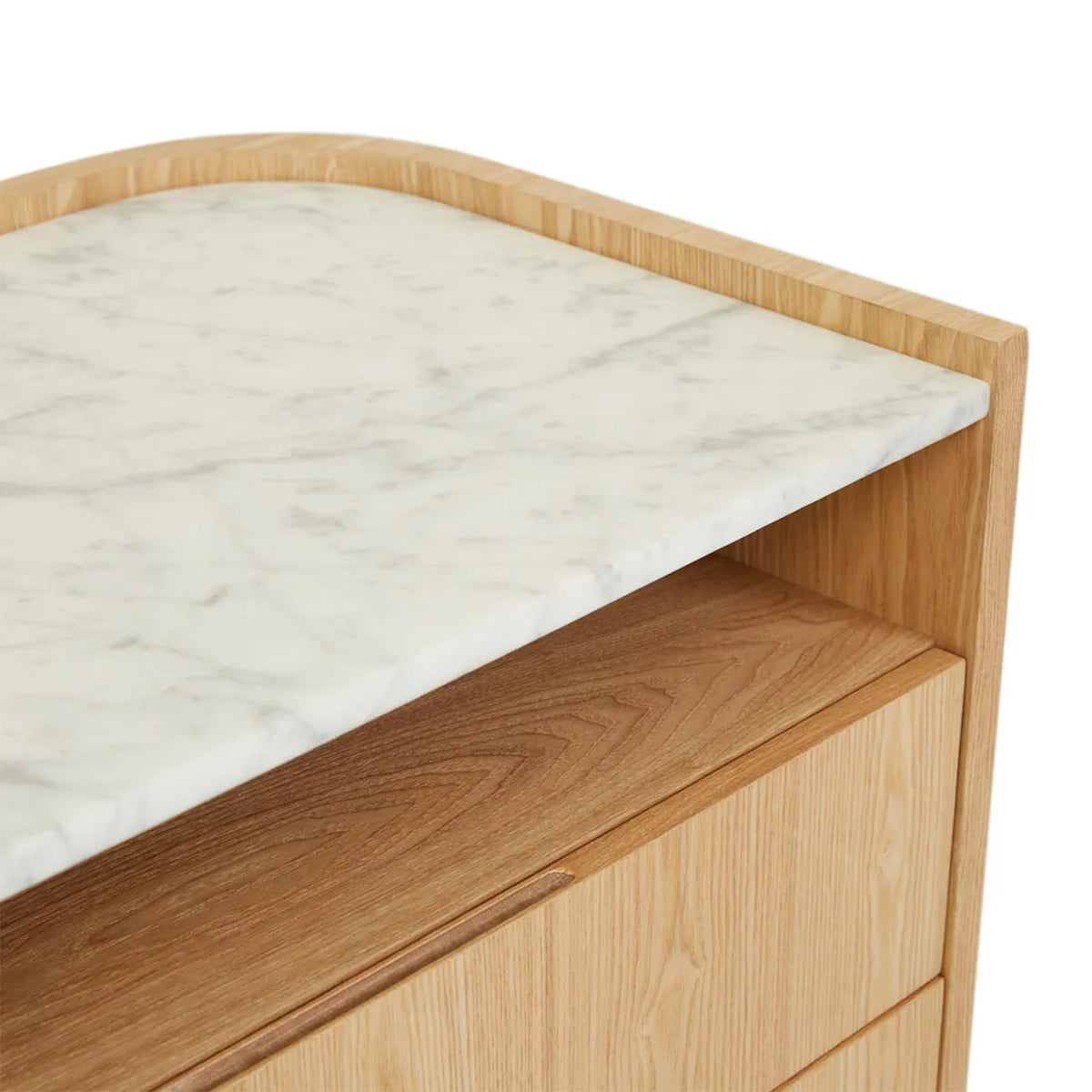 Elsie 2 Drawer Nightstand - Modern Bedside Table with Storage for Bedroom, Living Room & Office - Compact Night Stand with Drawers for Small Spaces