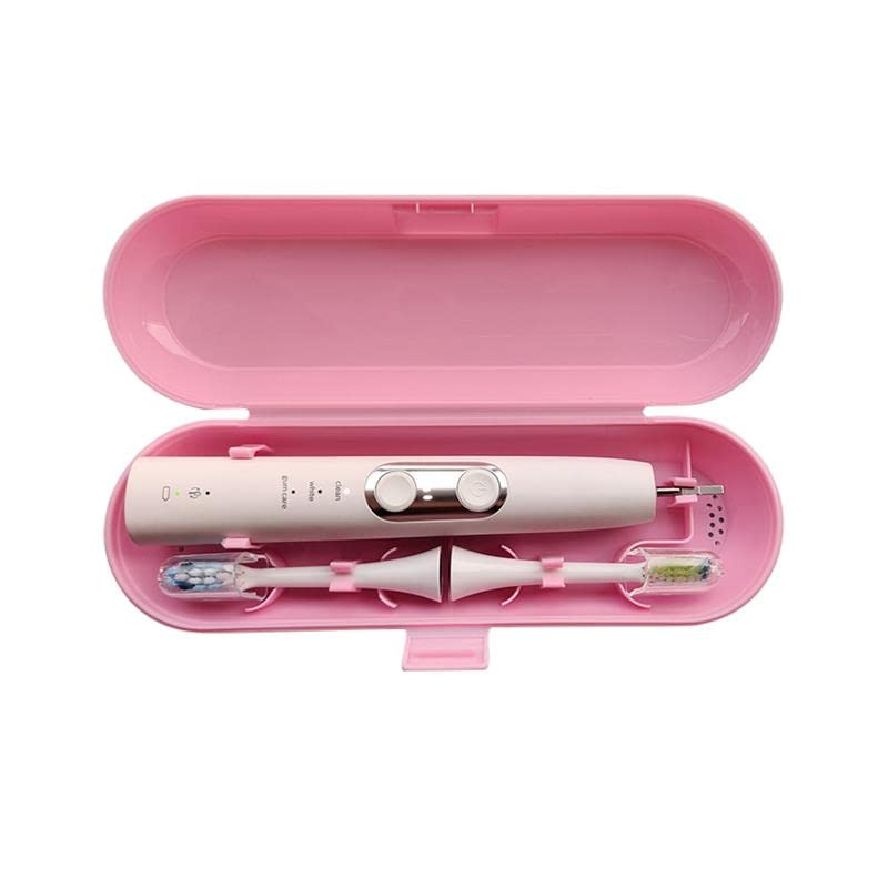 MKKJ Universal Electric Toothbrush Travel Case - Waterproof Storage Box for Oral-B, Philips Sonicare & More - Portable Handle Protector for Bathroom, Sink Countertop & Travel (White/Pink/Black/Blue) - Perfect for Home, Gym & Vacation Use
