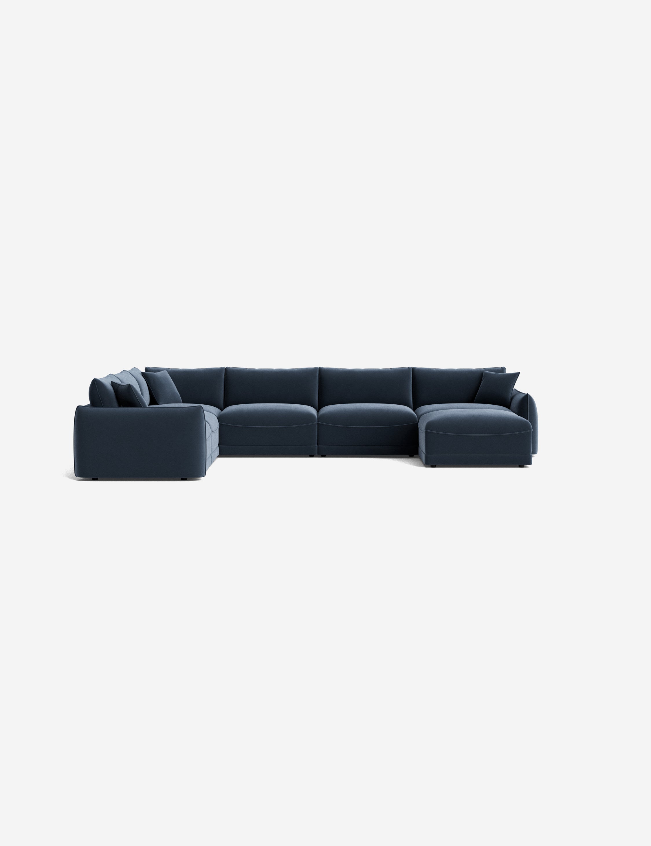 Balmer Modular Corner Sectional Sofa with Ottoman - Modern L-Shaped Living Room Furniture for Small Spaces | Perfect for Apartments, Condos and Family Gatherings