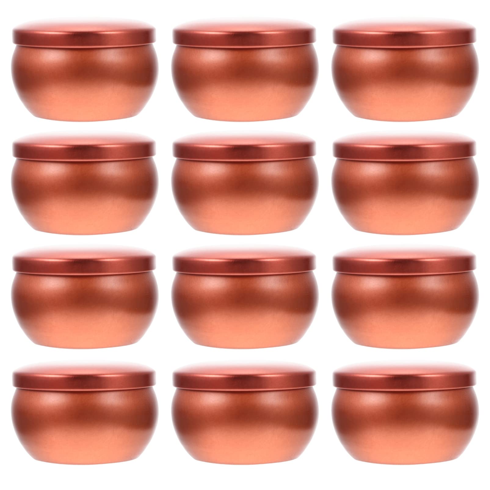 EXCEART 3-Piece Round Metal Candle Tins with Lids - Empty Aluminum Candle Containers for DIY Candles, Bath Salts & Storage (12 Pack) - Perfect for Home Decor, Wedding Favors & Craft Projects