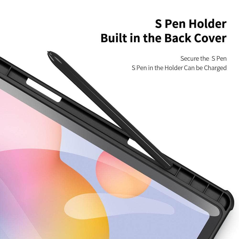 DUX DUCIS Galaxy Tab S8 Ultra X906 Leather Case with Smart Sleep/Wake & S Pen Holder - Premium Protection for Work, Study & Entertainment