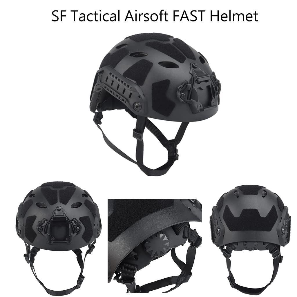 Tactical Airsoft Helmet Set - Adjustable Fast Helmet with Military Headset, Paintball Goggles & Face Mask - Perfect for Airsoft, Paintball, Outdoor Hunting & Military Simulation Games