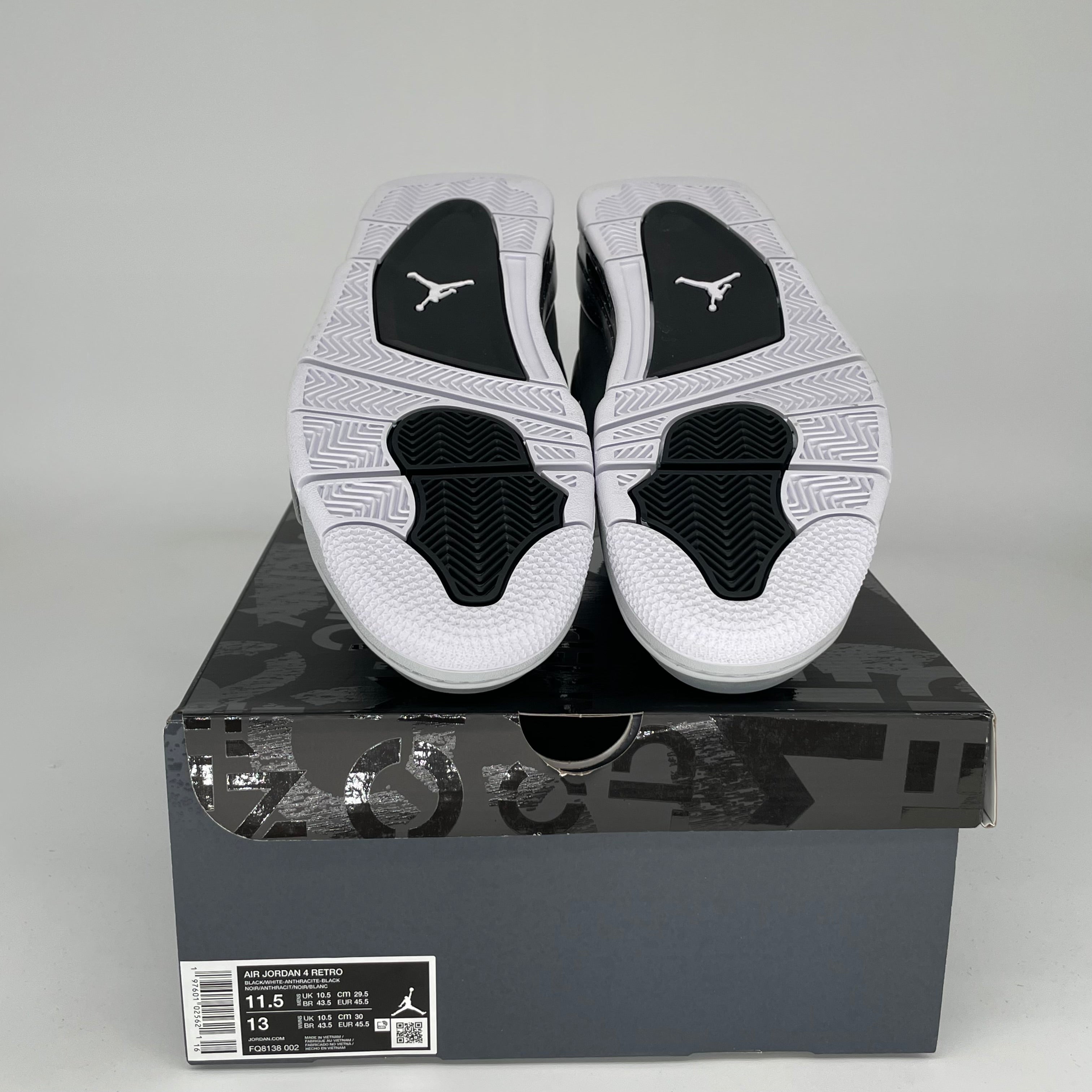 AIR JORDAN 4 FEAR Men's Basketball Shoes Size 11.5 - Black/Red FQ8138-002 | Retro Sneakers for Streetwear & Basketball Games