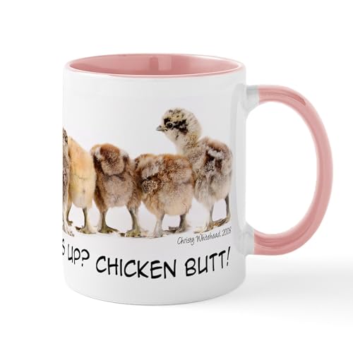 White/Pink Inside - What's Up? Chicken Butt! Mug