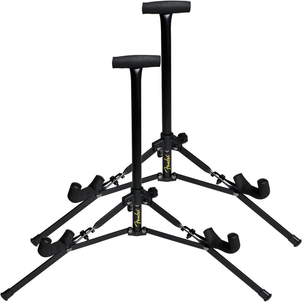 Fender® Mini Electric Guitar Stand - 2 Pack | Compact & Portable for Home, Studio & Travel | Secure Storage for Electric Guitars