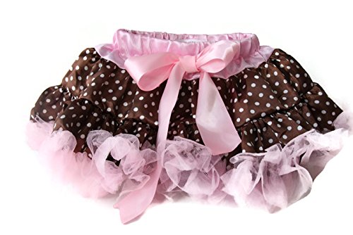 Brown and Pink Polka Dot Tutu Skirt for Girls - Perfect for Ballet, Dance Recitals & Birthday Parties