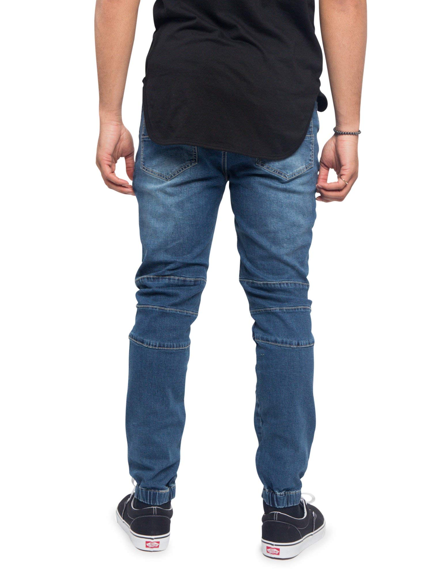 Men's Drop Crotch Joggers - Stretch Denim Jean Pants for Casual Wear & Street Style | Comfortable Lounge Pants for Men | Perfect for Gym, Running, and Everyday Outfits