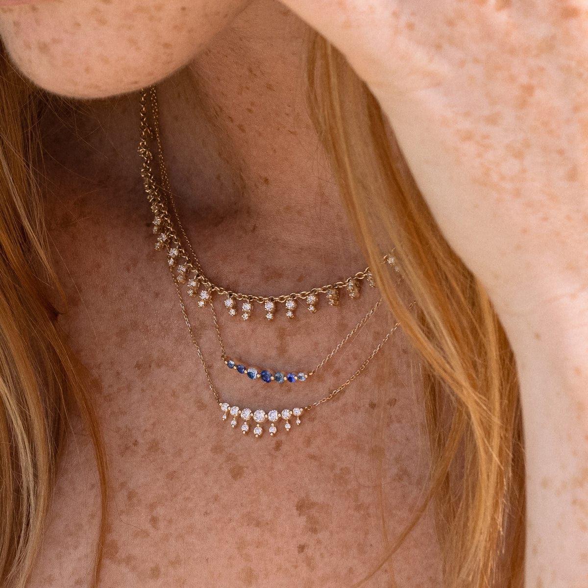 Floating Montana Sapphire Necklace - Genuine Blue Gemstone Jewelry for Women - Perfect for Weddings, Anniversaries & Special Occasions