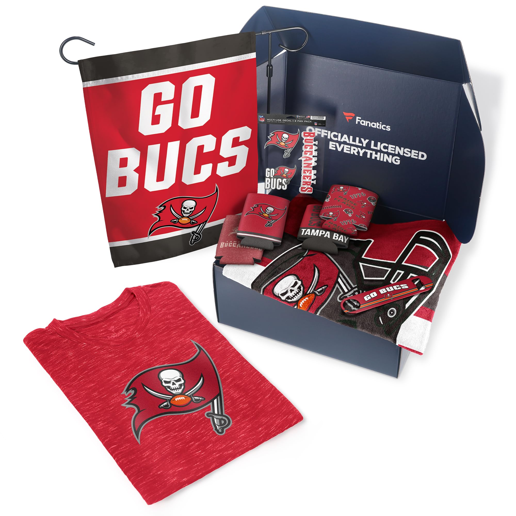 Fanatics NFL Pack Tailgate Game Day Essentials T-Shirt Gift Box - $107+ Value - Perfect for Football Parties, Gameday Outfits & NFL Fan Gifts