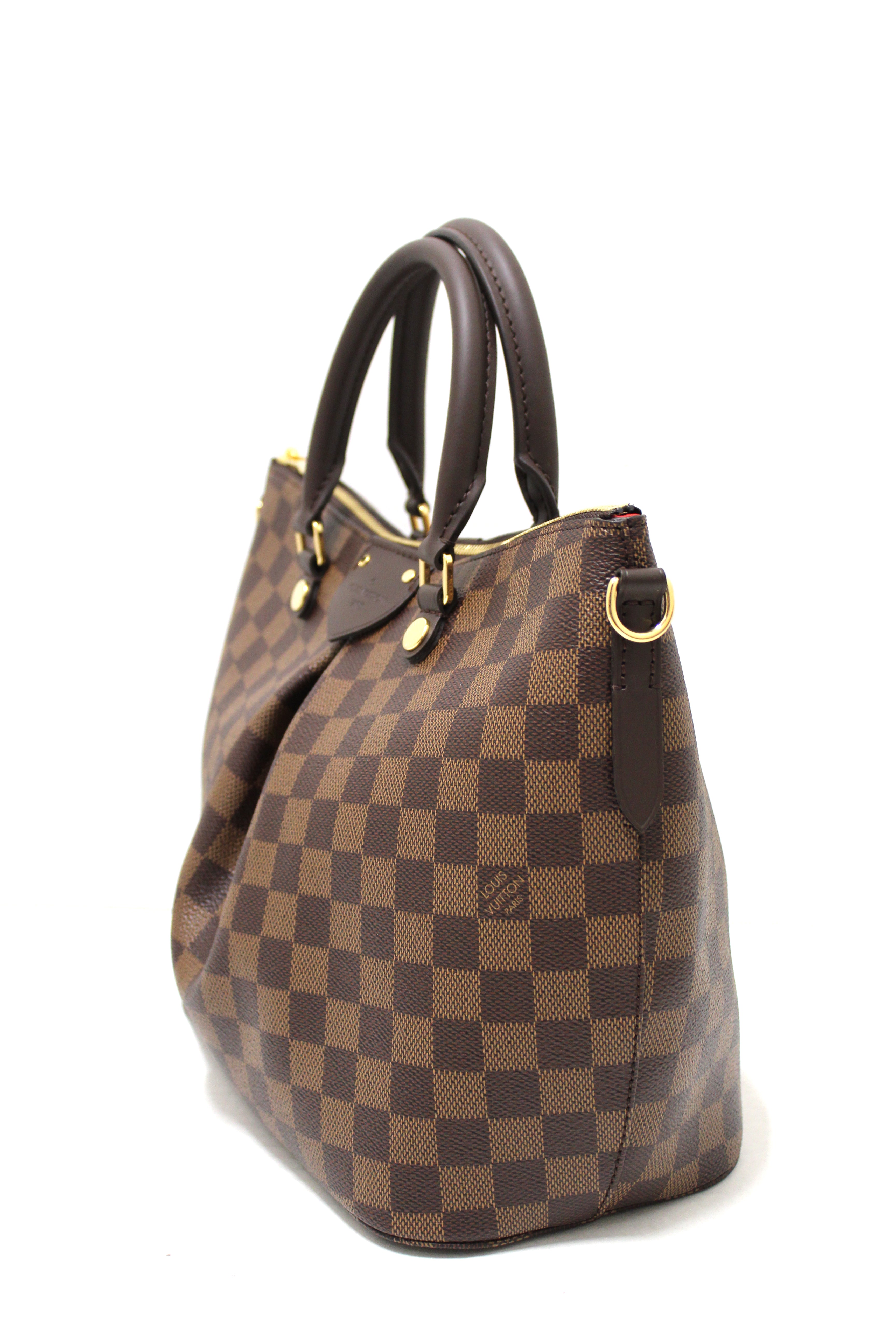 Authentic Louis Vuitton Damier Ebene Siena PM Shoulder Bag - Crossbody Messenger Purse with Adjustable Long Strap for Women | Perfect for Work, Travel & Everyday Use