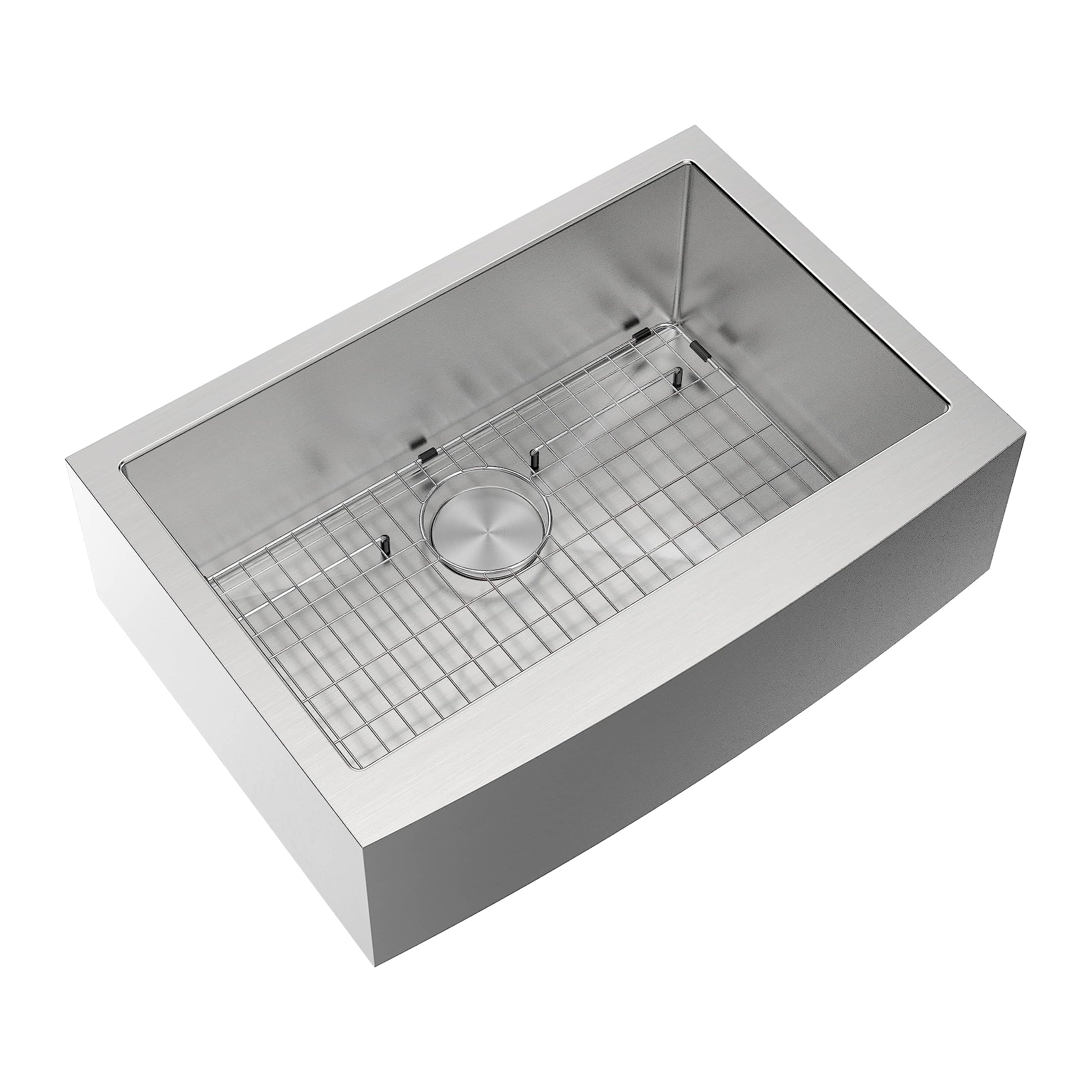 Premium 30-Inch Stainless Steel Farmhouse Kitchen Sink - 16-Gauge Single Bowl Apron Front Design for Modern & Rustic Kitchens | Perfect for Cooking, Washing Dishes & Food Prep