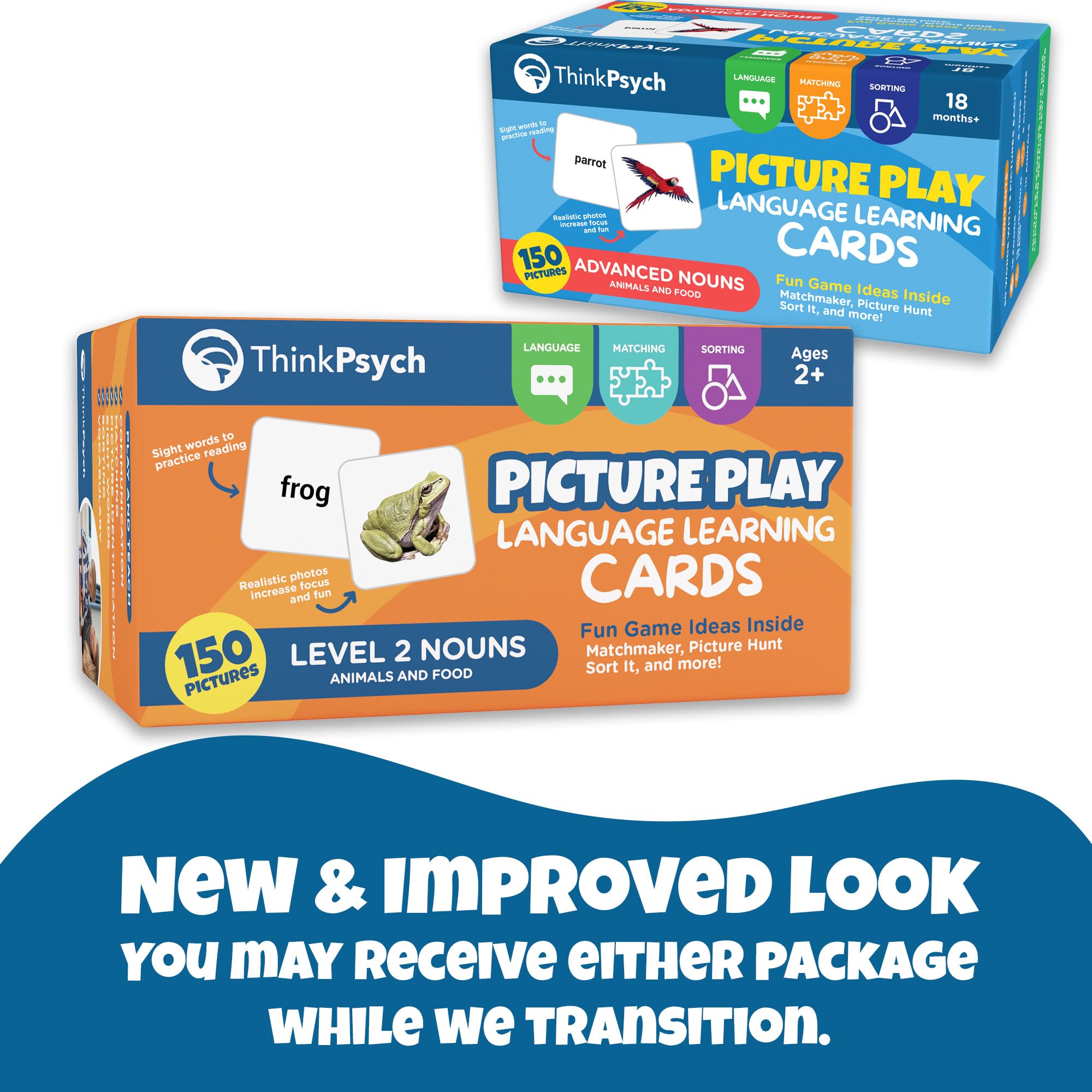 ThinkPsych Level 2 Nouns Flash Cards - 150 Picture Cards for Speech Therapy, Autism Learning & Language Development | Preschool & Kindergarten Educational Materials | Homeschool & Classroom Learning Supplies | Perfect for Apraxia Therapy, ESL Teaching & Early Childhood Education