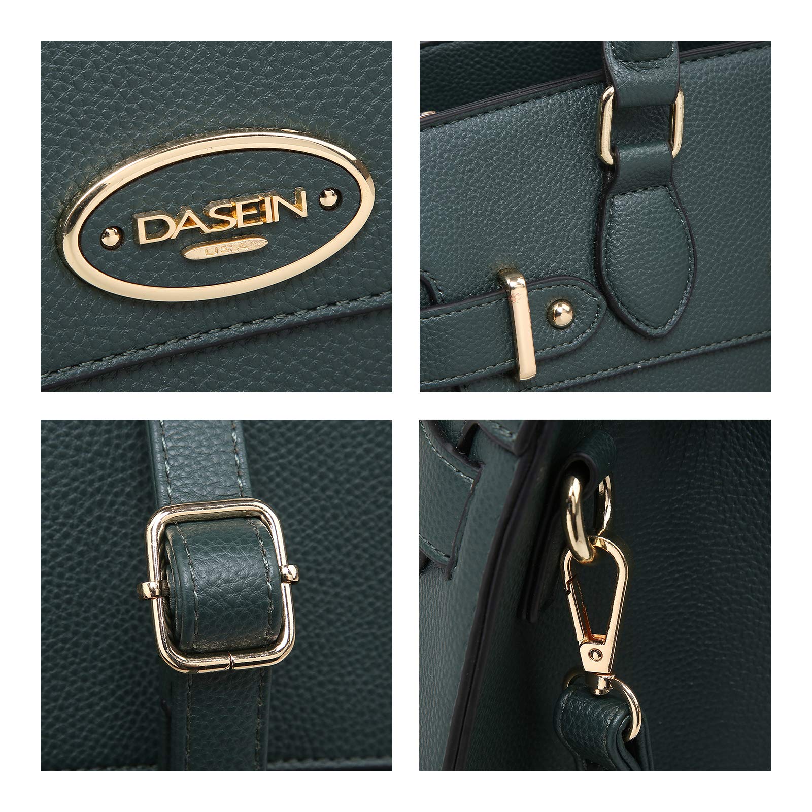 Dasein Women's Handbags and Purses - Stylish Shoulder Bag with Top Handle, Satchel Tote Work Bag & Matching Clutch for Office, Travel, and Daily Use