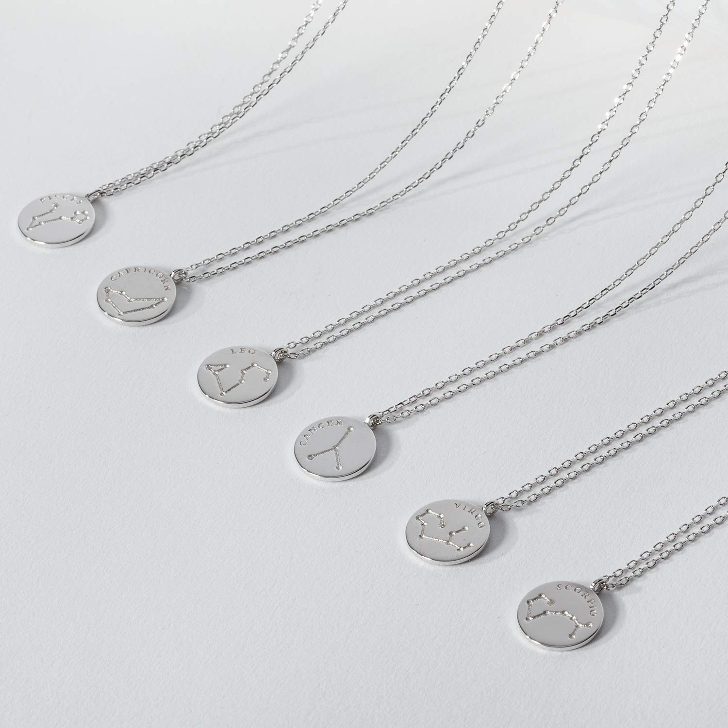 VIKI LYNN Zodiac Necklace for Women - 925 Sterling Silver Constellation Pendant Necklace - Perfect for Birthday Gifts, Anniversary Presents & Everyday Elegance