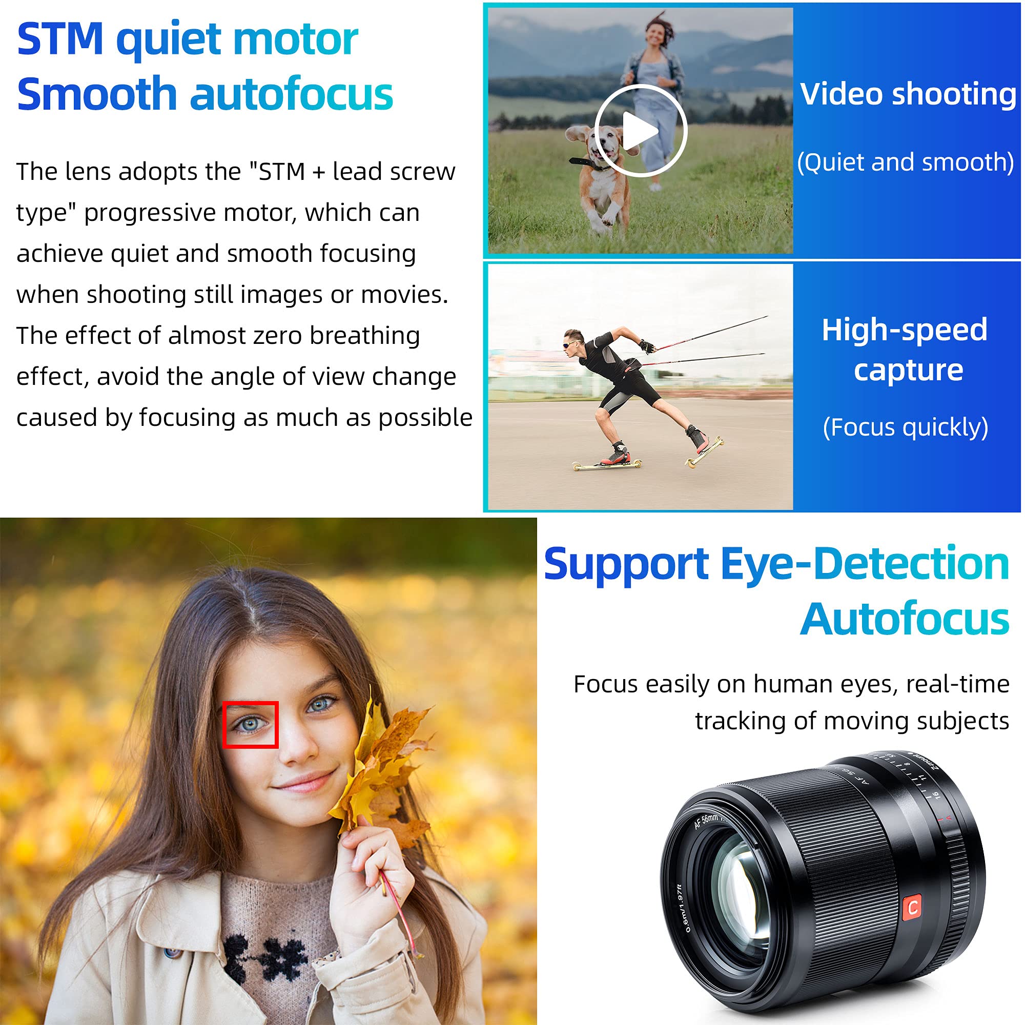 VILTROX 56mm f/1.4 APS-C Prime Lens for Nikon Z Mount Cameras (ZFC, Z6, Z7 II) - Fast Auto Focus, Compact Portrait & Street Photography Lens - Black