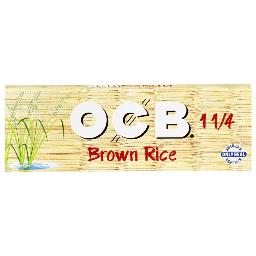 24-Piece OCB Brown Rice Rolling Papers 1 1/4
