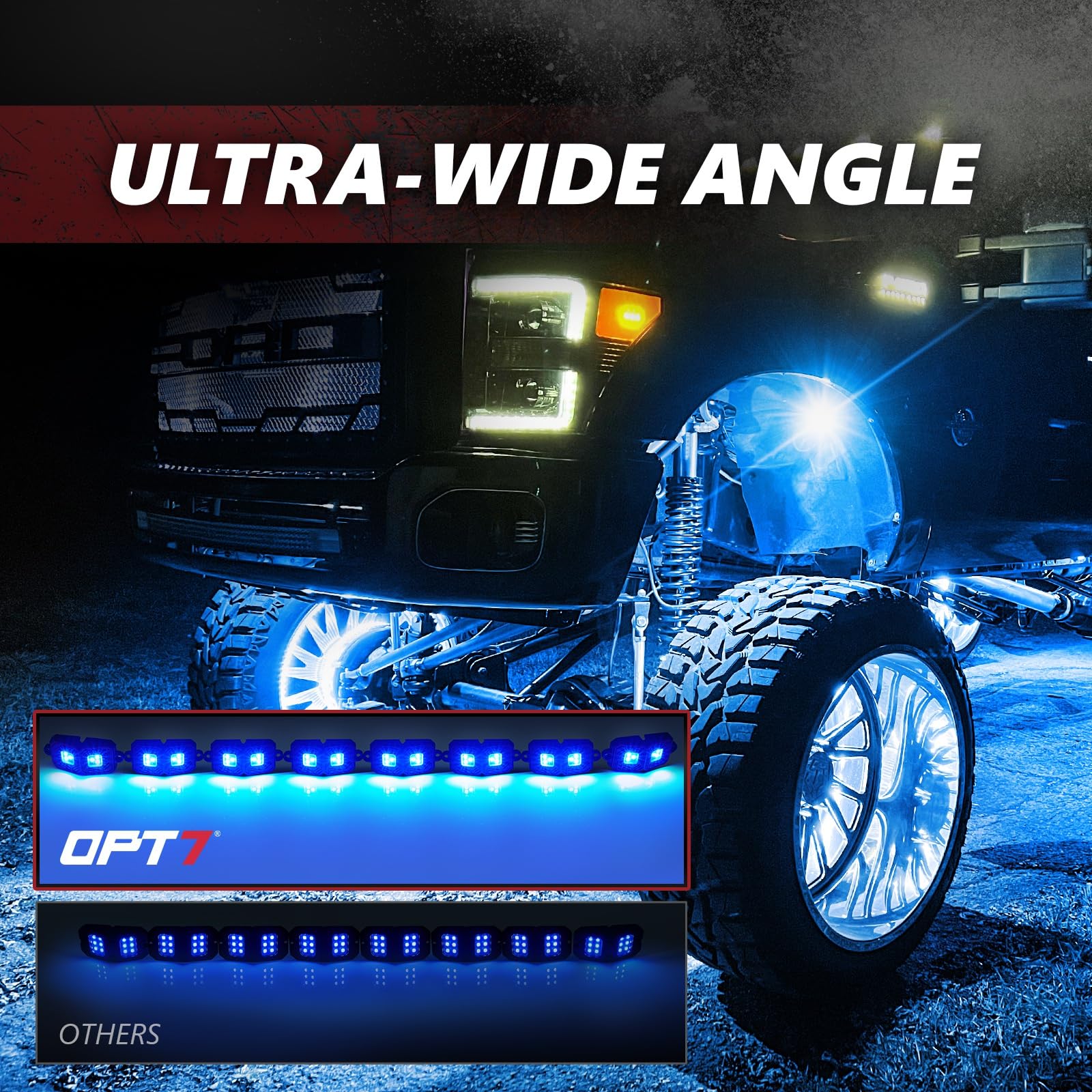 OPT7 Photon RGB LED Magnet Rock Lights - 8 Pods Multicolor Underglow Lighting Kit with APP & Remote Control, IP68 Waterproof for Offroad Vehicles (Truck, Jeep, RZR, ATV, UTV) - Perfect for Night Offroading, Car Shows & Custom Vehicle Lighting