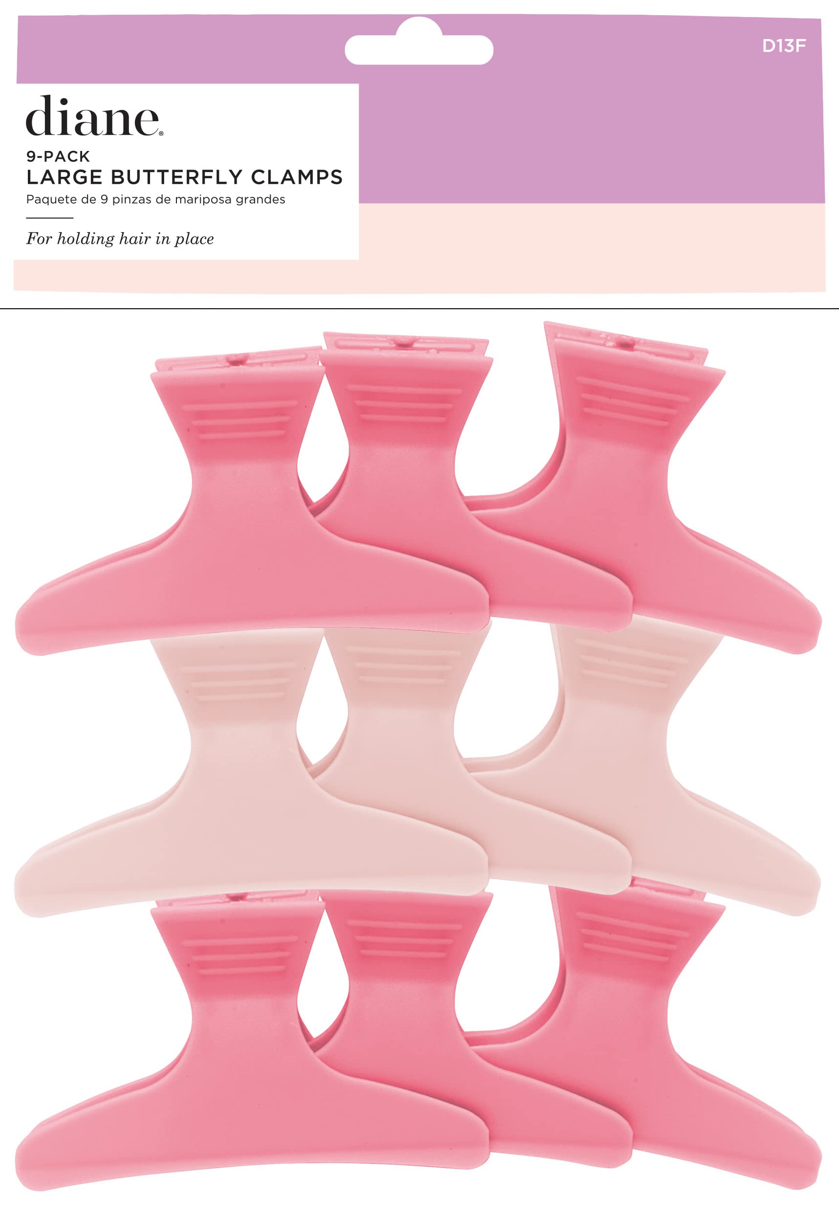 Diane Large Frosty Butterfly Hair Clips - 9-Piece Set with Assorted Colors for Girls, Women, Kids - Perfect for Parties, Weddings, and Everyday Hairstyles