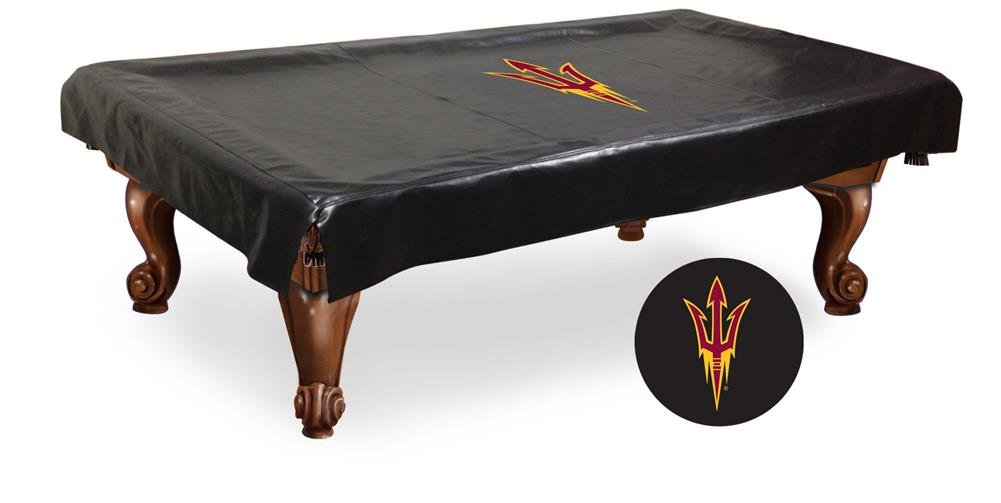 Arizona State Billiard Table Cover 8' with Pitchfork Logo - Premium Pool Table Protector by Holland Bar Stool Co. - Perfect for Game Rooms, Bars & Home Use