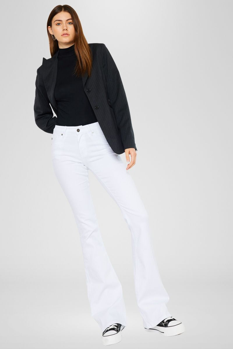 Alaska Mid Rise Flare Jeans for Women - Comfortable Stretch Denim Pants, Casual & Chic Style - Perfect for Everyday Wear, Office, and Weekend Outings