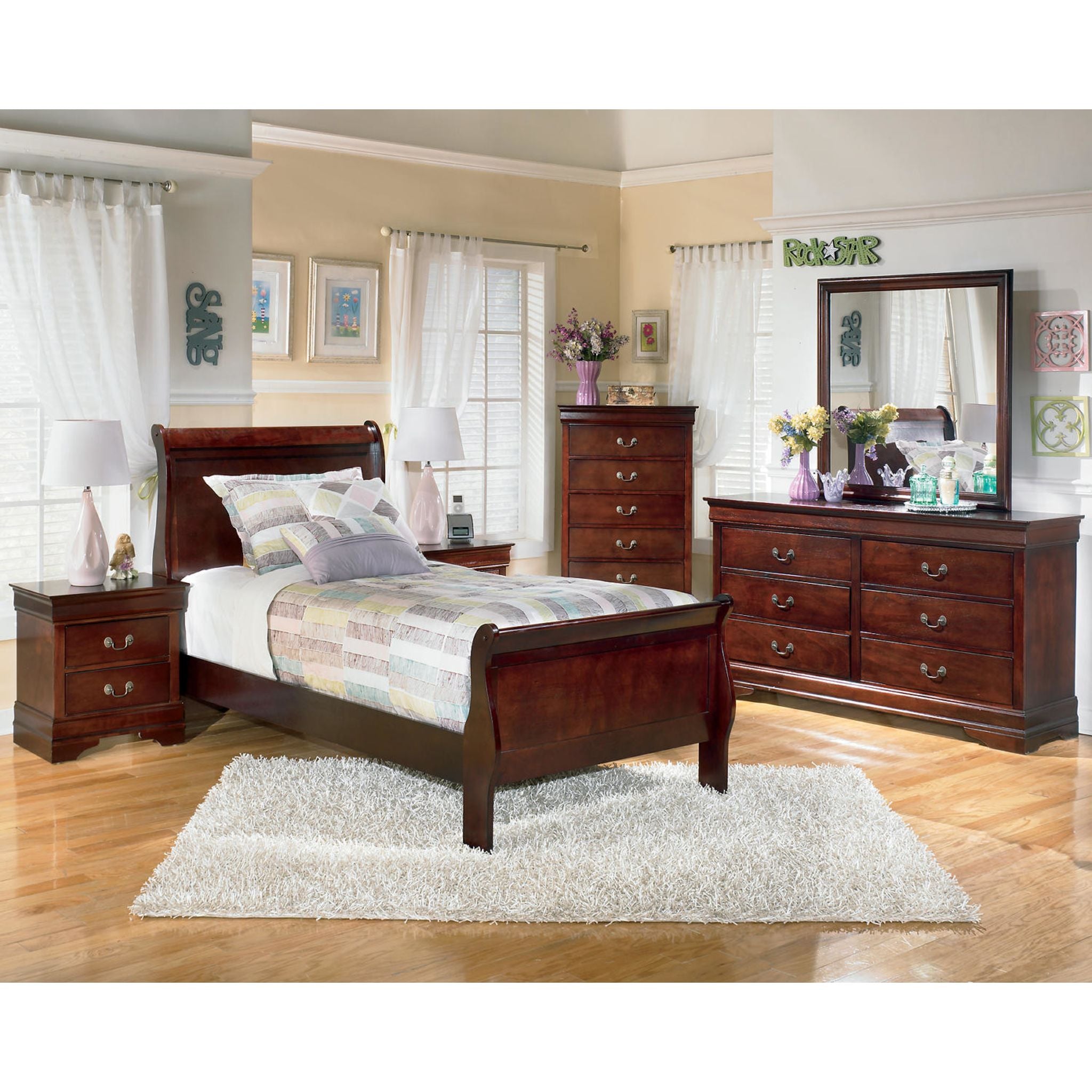 Alisdair Nightstand - Dark Brown Wood Bedside Table with Storage Drawer for Bedroom, Living Room, or Office