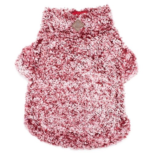 Burgundy Wubby Fleece 1/4 Zip Pullover for Women - Soft Quarter Zip Sweatshirt for Casual Wear & Outdoor Activities