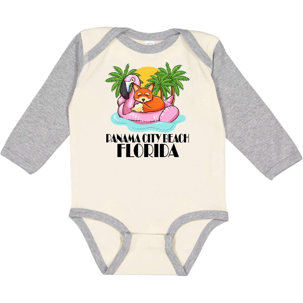 Inktastic Panama City Beach Vacation Long Sleeve Baby Bodysuit - Soft Cotton Onesie for Newborns & Infants - Perfect for Beach Trips, Family Photos & Holiday Gifts