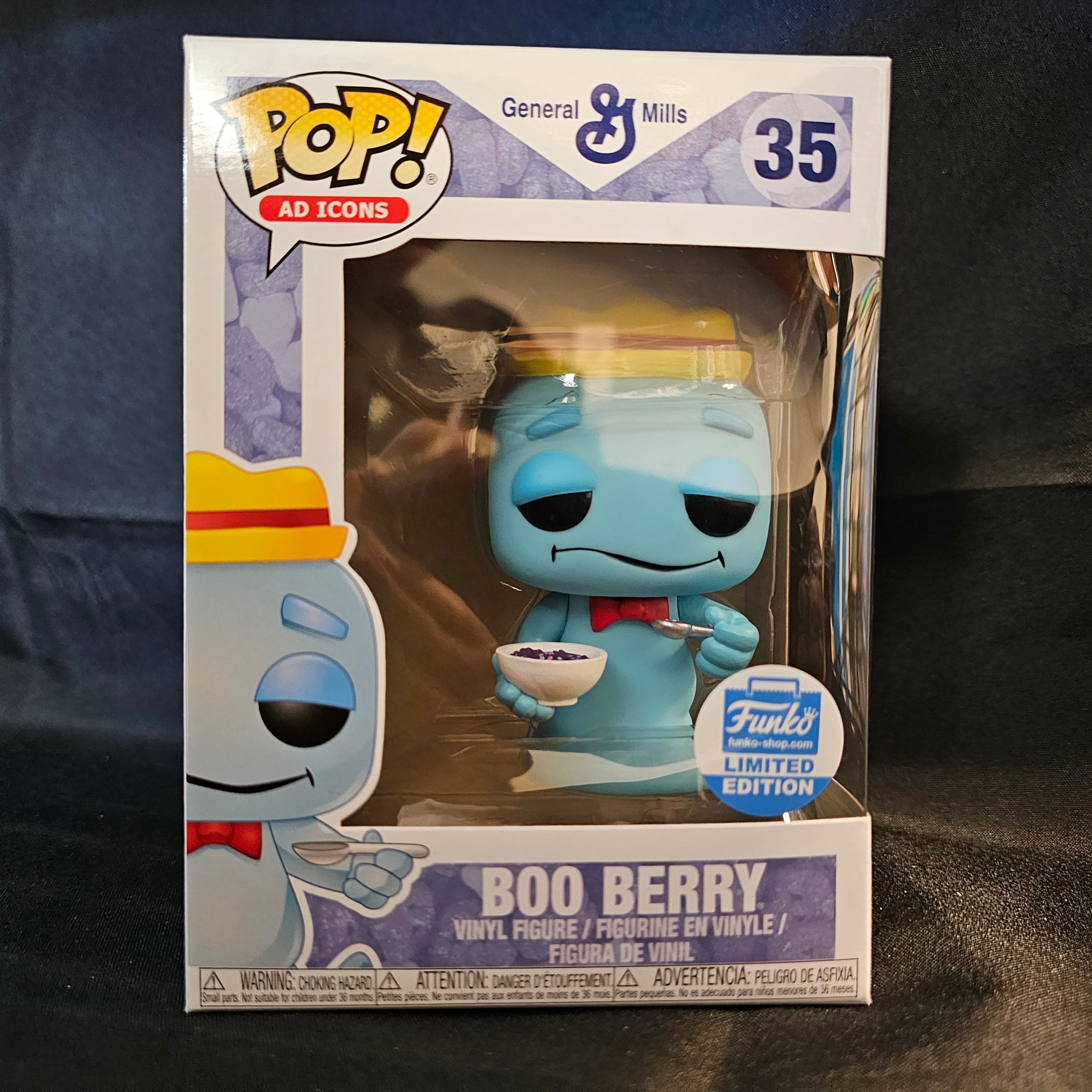 Funko Pop! Vinyl Figure - General Mills Boo Berry with Cereal Bowl | Ad Icons Collectible | Perfect for Pop Culture Fans & Cereal Lovers | Home Display & Office Decor