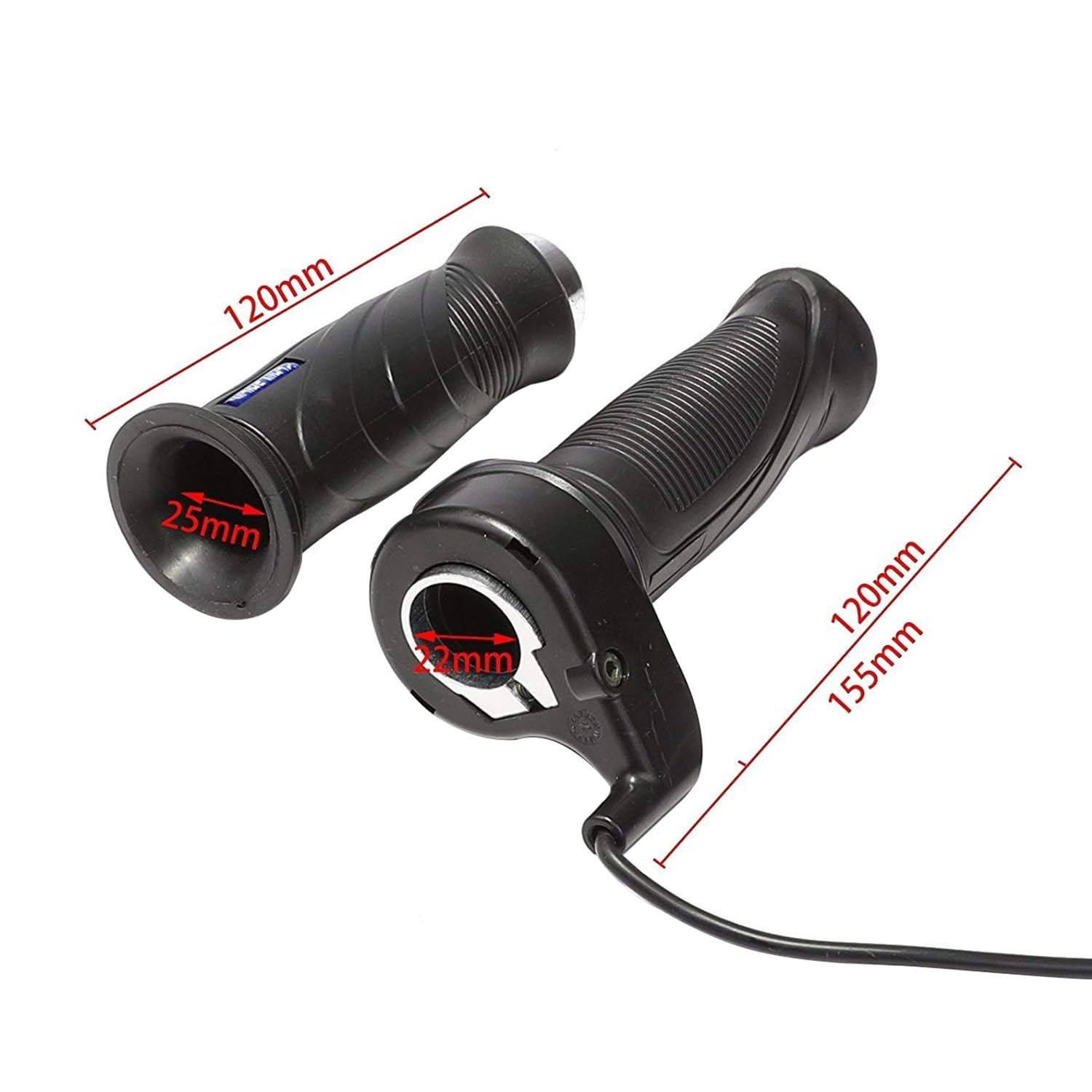 Electric Bike Throttle - Twist & Thumb Speed Control for E-Bike Scooters - Perfect for Commuting, Off-Road Adventures & Urban Riding