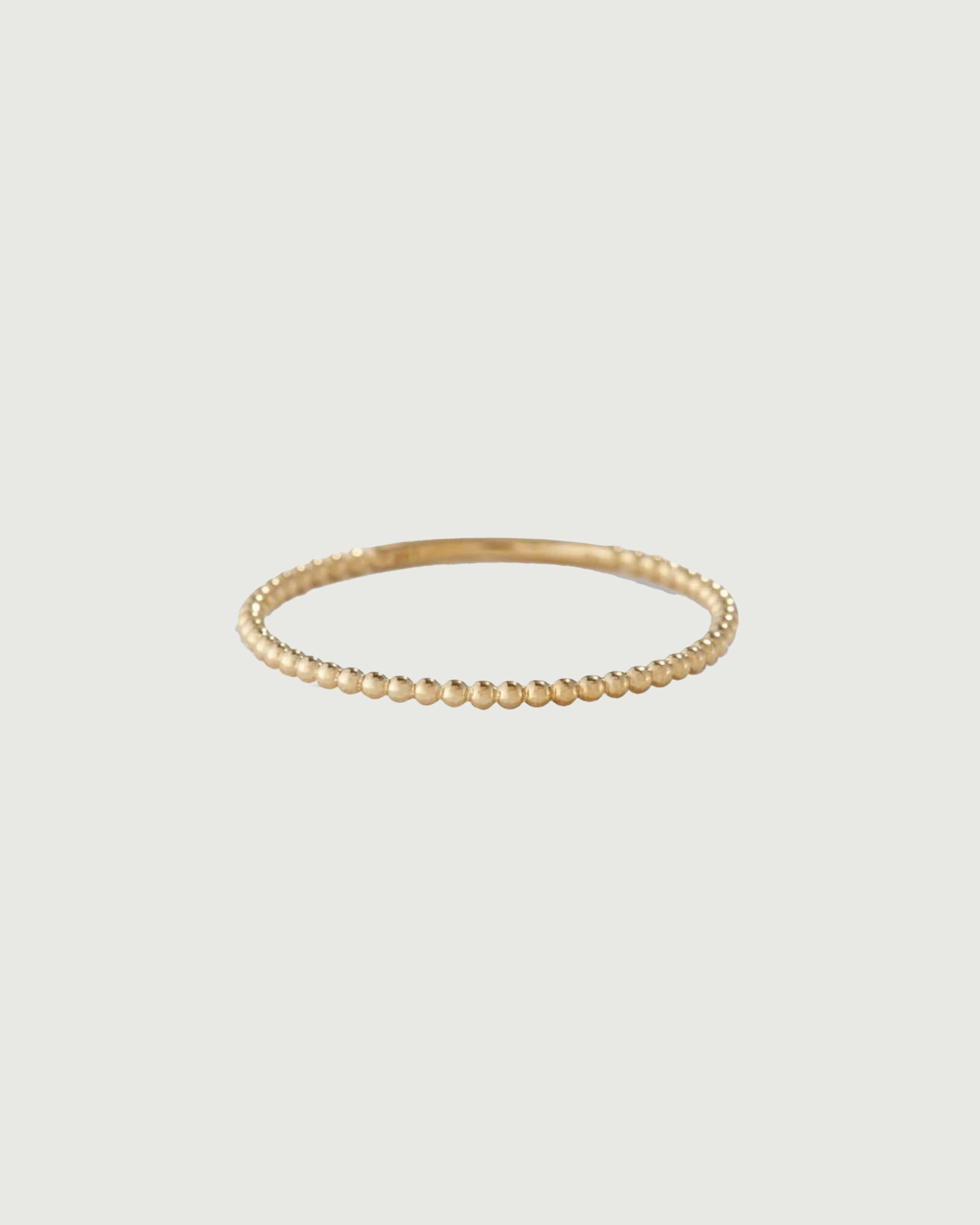 Elegant Gold Beaded Ring for Women - Dainty Stackable Jewelry for Everyday Wear & Special Occasions
