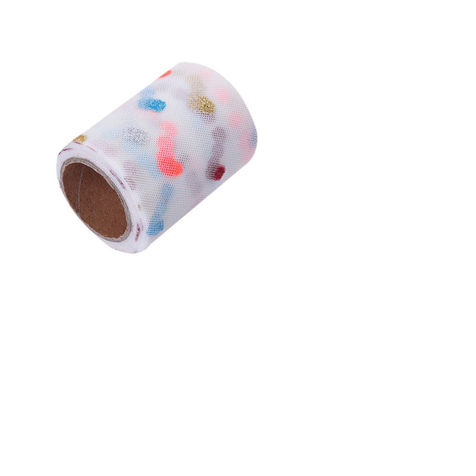 Rainbow Tulle Fabric Roll - 10 Yards DIY Mesh Ribbon for Tutu, Headbands, Wedding & Birthday Decorations - Perfect for Valentine's Day, Party Backdrops, and Craft Projects