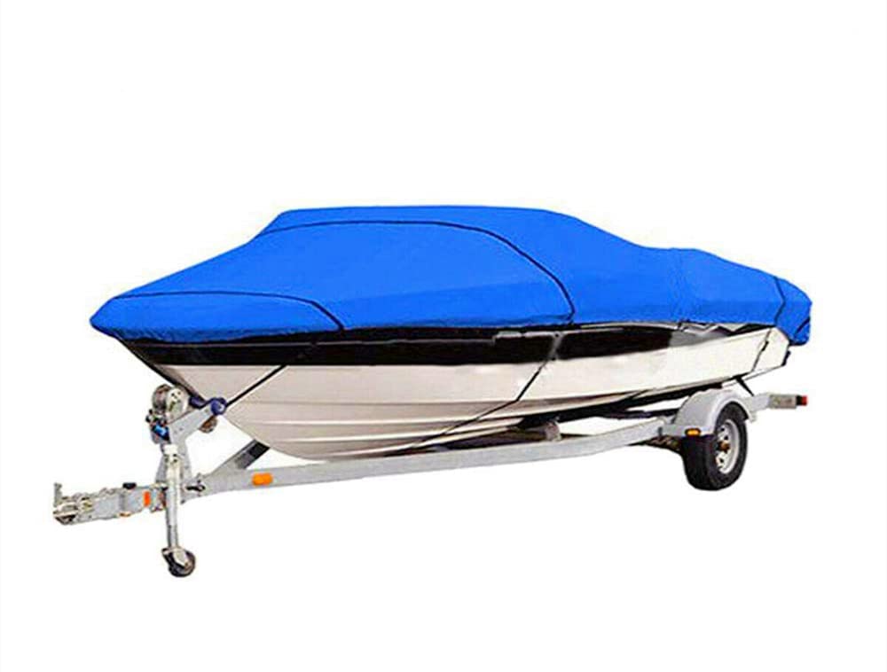 MASO Heavy Duty Boat Cover 17-19ft - 210D Waterproof Marine Grade Speedboat Cover with UV Protection - Perfect for Outdoor Boat Storage & Winter Protection
