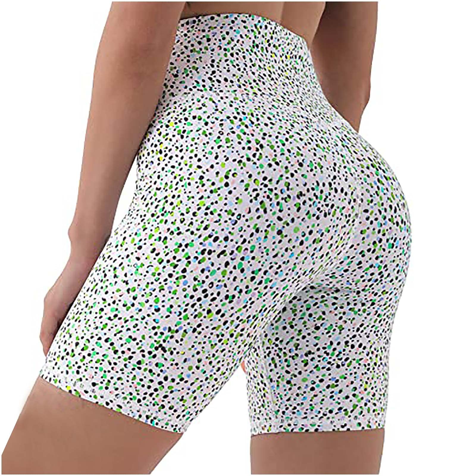 Premium Women's High Waist Running Shorts - Seamless Tummy Control Workout Shorts for Yoga, Gym & Athletic Activities | Soft Printed Breathable Fabric for Comfort & Performance