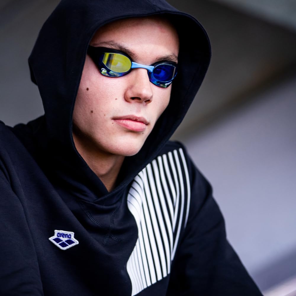 ARENA Unisex Cobra Core Swipe Anti-Fog Racing Swim Goggles - Polycarbonate Mirror/Non-Mirror Lens for Men & Women - Perfect for Competitive Swimming, Training & Triathlons
