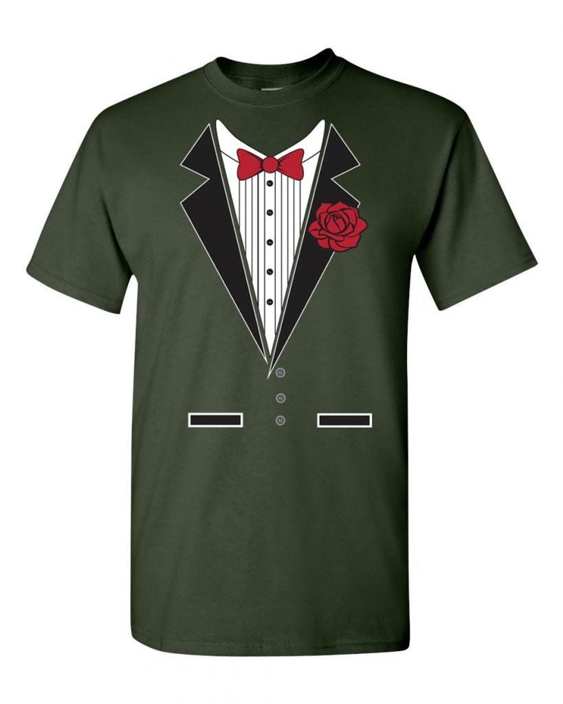 Stylish Tuxedo Rose Print Adult T-Shirt for Men & Women - Casual Comfort Tee for Date Nights, Parties & Everyday Wear