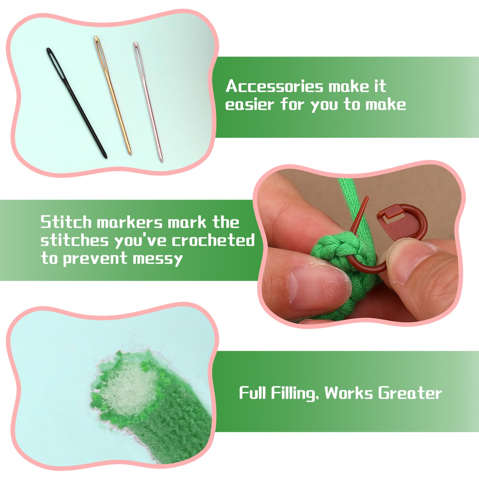 200g/7Oz Soft Acrylic Crochet Yarn for Beginners - Easy-to-See Stitches, Knitting & Crafting Supplies (Green) - Perfect for Scarves, Blankets & DIY Home Decor Projects