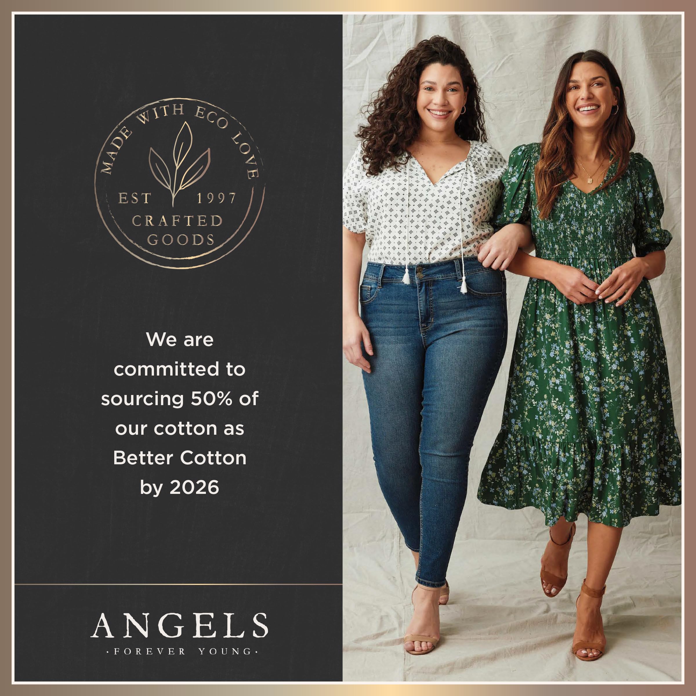 Angels Forever Young Women's Curvy Skinny Jeans - High Waist Stretch Denim Pants for Plus Size | Perfect for Casual Wear, Date Night & Office Outfits
